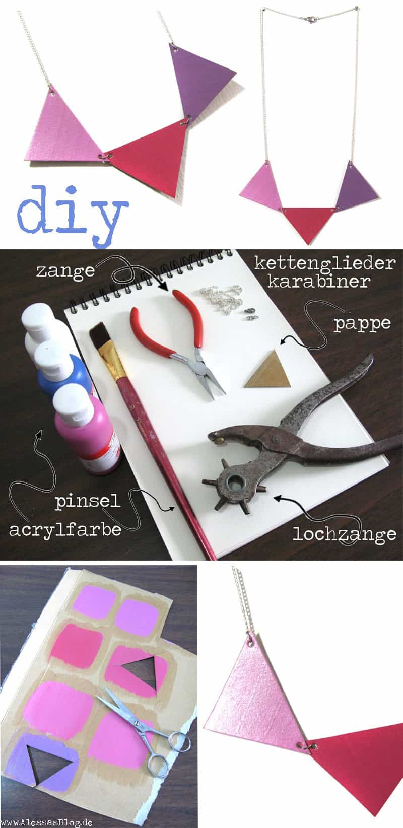 {DIY} geometrisch Statementkette!