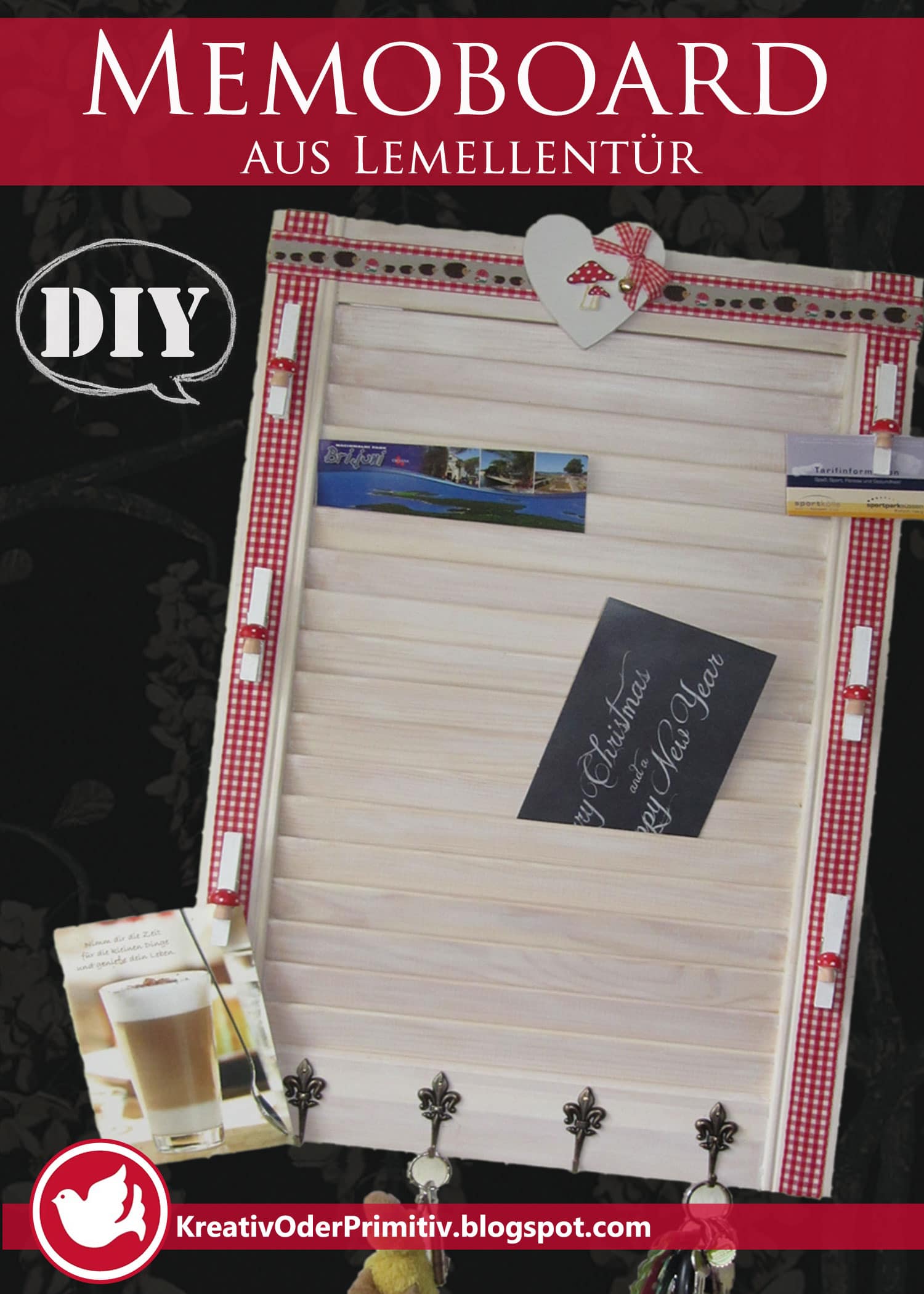 Memoboard aus Lamellentür