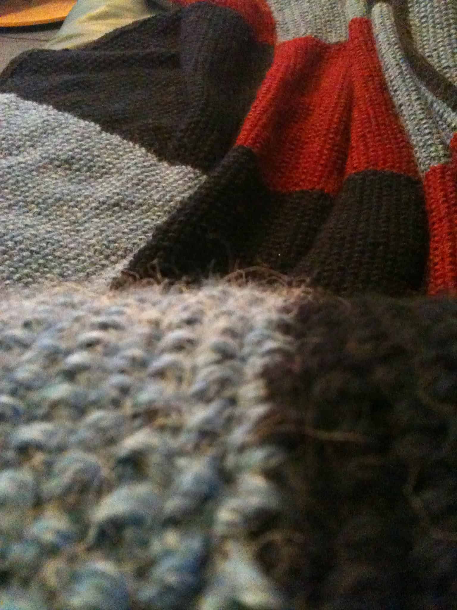 Gestrickte Patchworkdecke