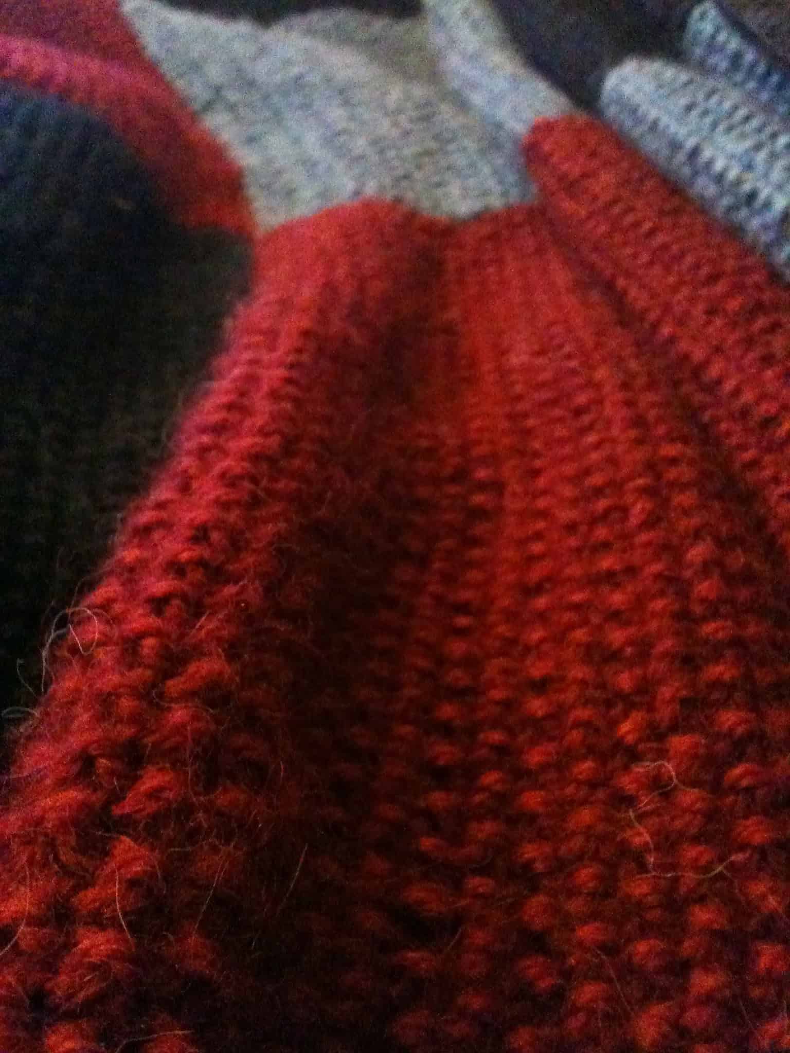 Gestrickte Patchworkdecke