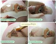 Ein Foto & Ultraschallbild vom Baby auf den Gipsabdruck! DIY – Anleitung!