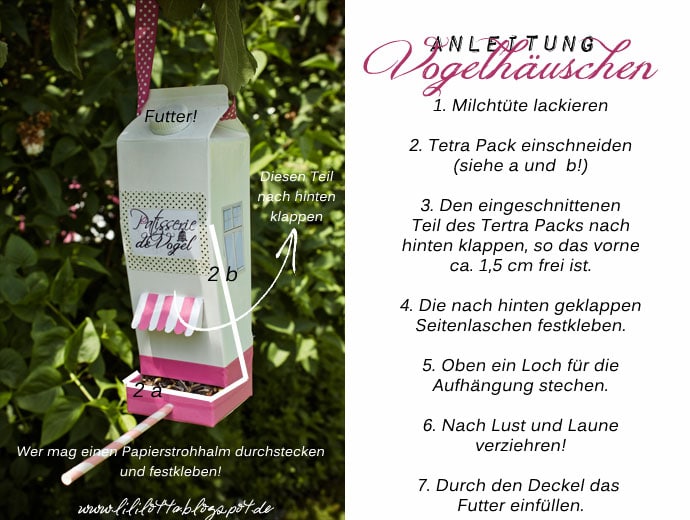 Vogelhäuschen aus Milchtüte :)