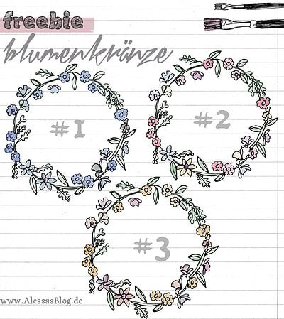 printable downloads: Blumenkränze