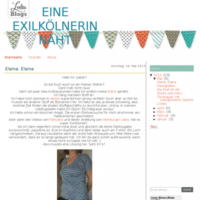 Eine Exilkoelnerin näht