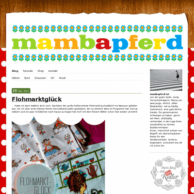 mambapferd - bunt und handgemacht