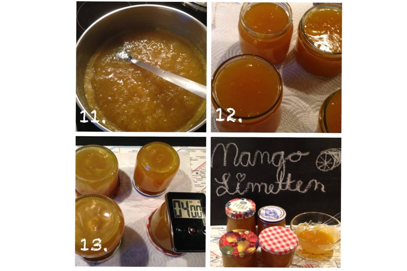 Süsses und Saures?  Mango-Limetten-Marmelade!