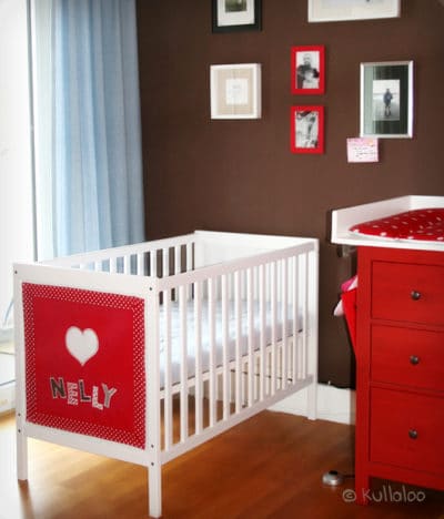 IKEA SUNDVIK Babybett mit Namens-Dekoration verschönern