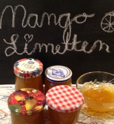 Süsses und Saures?  Mango-Limetten-Marmelade!