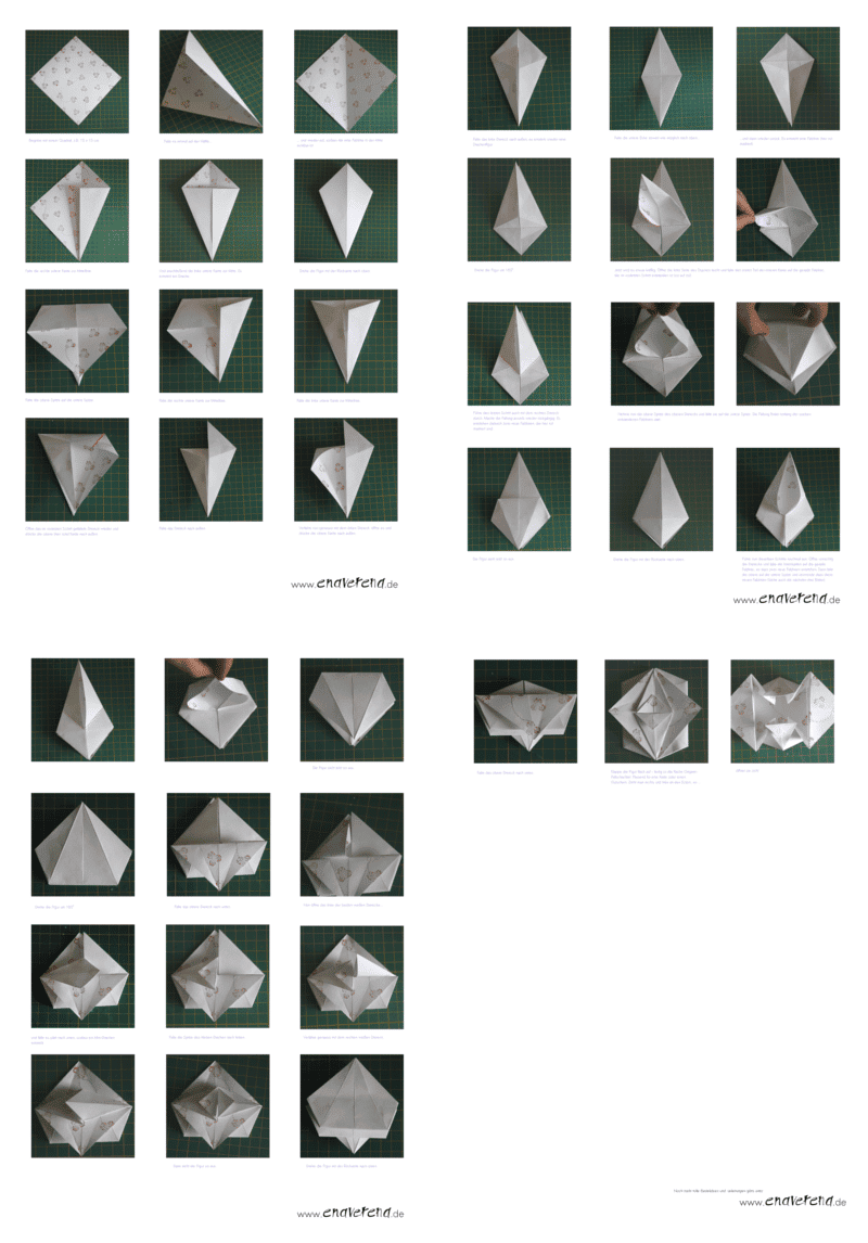 Origami-Falttechnik mit Foto-Anleitung