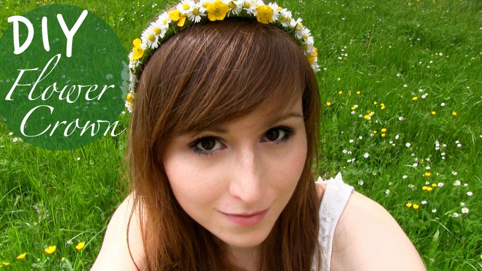 DIY Blumen-Haarkranz aus echten Blumen flechten