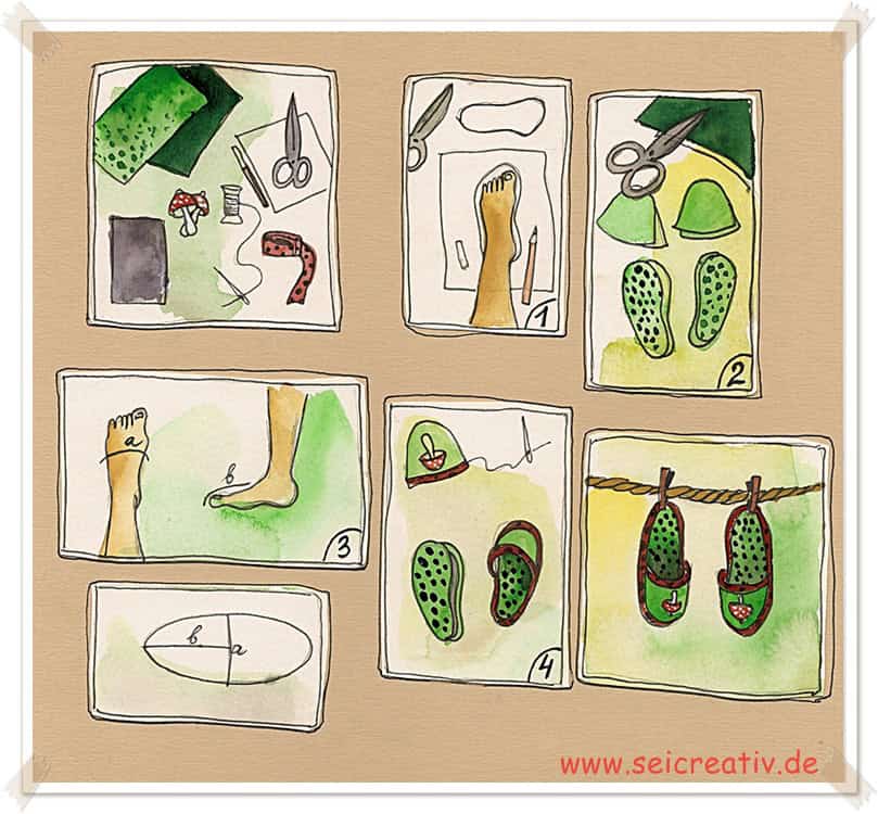 Immer Füße warm halten! – DIY Hausschuhe selber machen