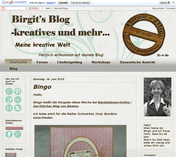 Birgit's Blog Birgit's Blog