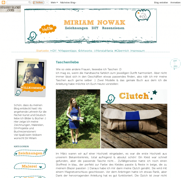 Miriam Nowak – Zeichnungen DIY Rezensionen
