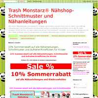 Trash Monstarz® Nähshop-Schnittmuster und Nähanleitungen