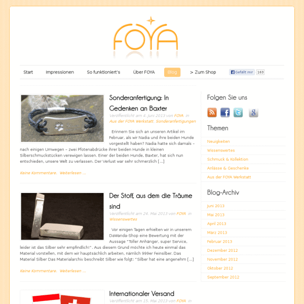 FOYA – Kleine Schmuckstücke, große Gefühle.