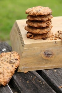 Gesunde Krunch-Erdnuss-Schoko Kekse