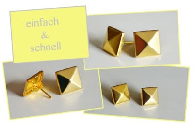 DIY Nietenohrringe - schnell und einfach selber machen