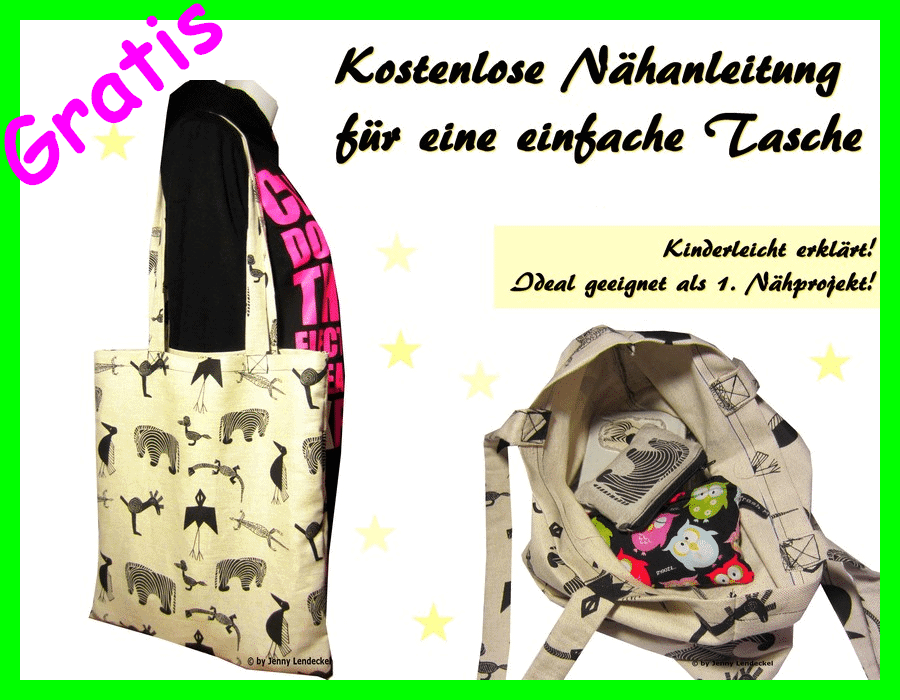 Kostenloses Schnittmuster Tasche – Gratis Schnittmuster Tasche