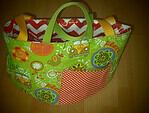 Badetasche LORA aus Wachstuch und laminierten Stoffen