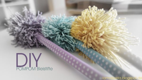 DIY - PomPom Bleistifte