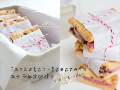 Sandwich-Icecream mit Schokokeks