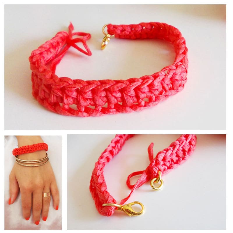 DIY Armband aus Resten häkeln