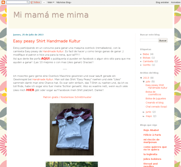 Mi mama me mina (auf Spanisch)