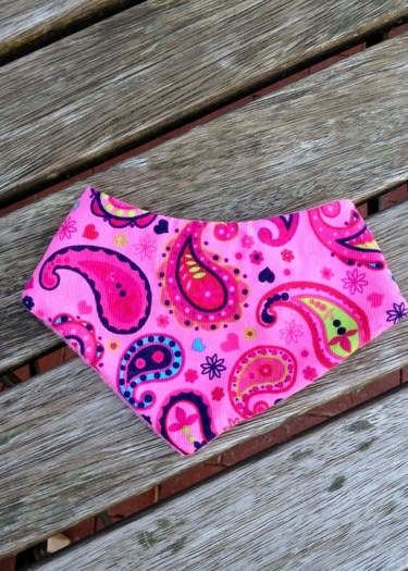 Halstuch mit Fleecerückseite - Paisley pink