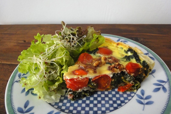Quiche mit Spinat, Speck, Tomaten und Walnüsse - HANDMADE Kultur