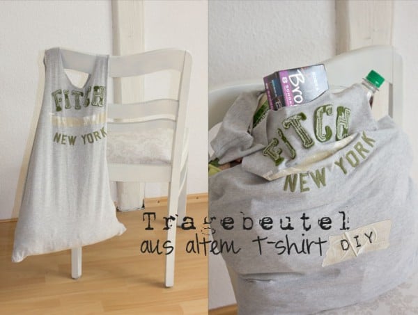 Tragebeutel aus alte T-Shirt