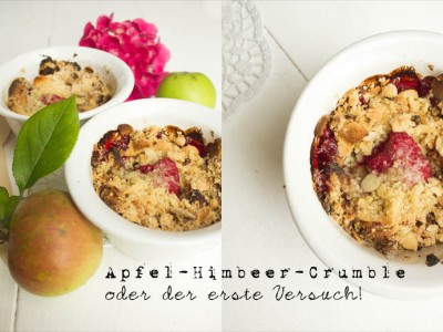 Apfel-Himbeer-Crumble