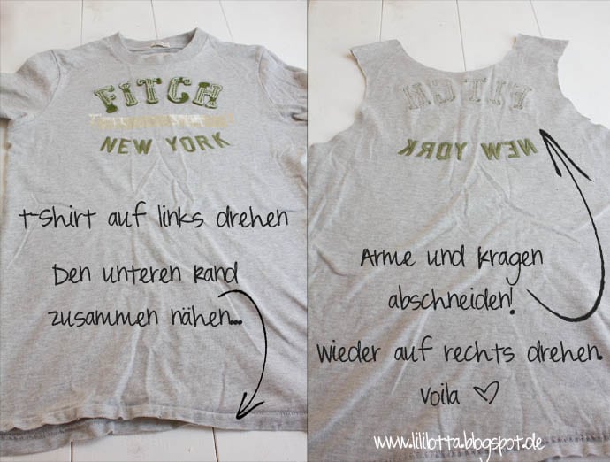 Tragebeutel aus alte T-Shirt