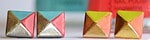 Tolle DIY-Nietenohrringe in bunt und neon!