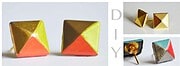 Tolle DIY-Nietenohrringe in bunt und neon!