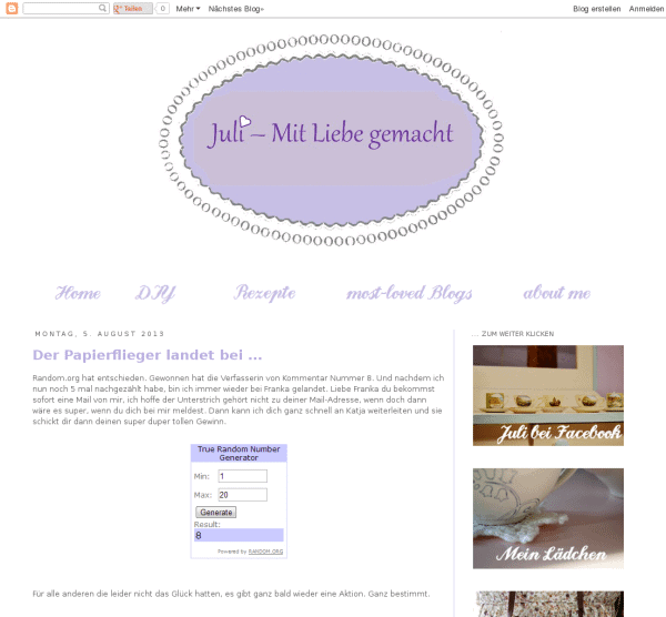Juli – Mit Liebe gemacht
