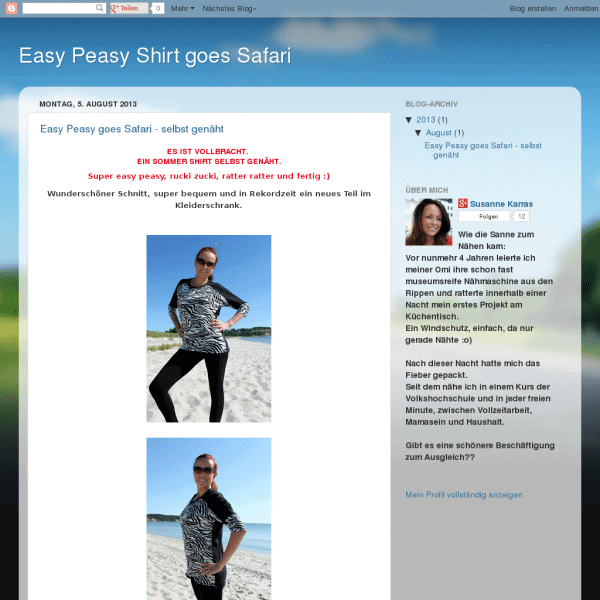 Easy Peasy goes Safari – selbst genäht