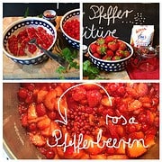 Last-Minute-Erdbeerkonfitüre mit rosa Pfeffer