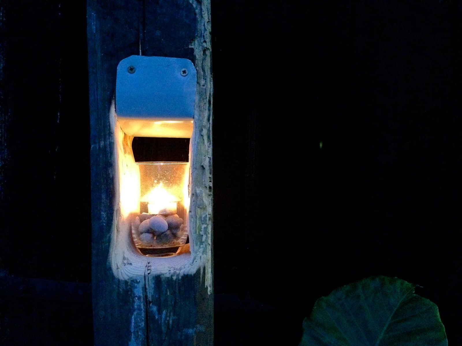 Ein Dachbalken wird zur Lichtsäule