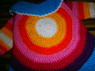 Regenbogen Kreisweste gehäkelt Tutorial 86/92