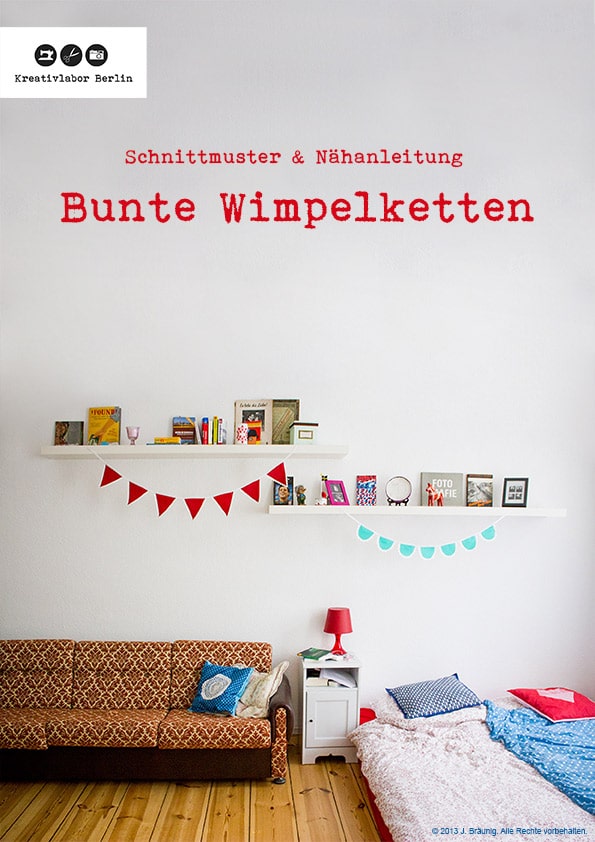 Wimpelketten aus buntem Kunstleder