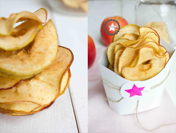Apfel-Chips…. mit Zimt und Zucker, nur Zucker oder vielleicht ganz ohne?