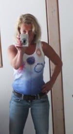 Herren-Feinripp-Unterhemd goes Flowerpower.