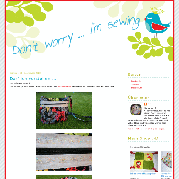 Don't worry ... I'm sewing Don't worry ... I'm sewing
