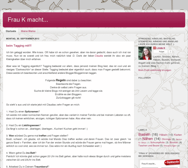 Frau K macht…