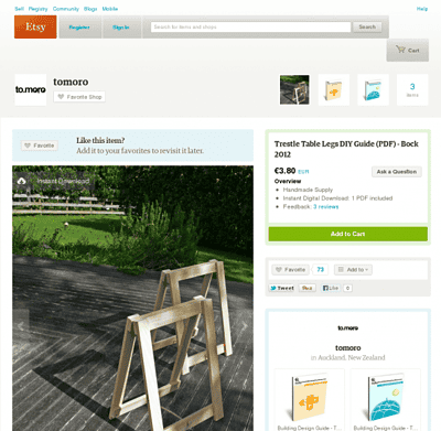 Etsy-Onlineshop von Tomoro