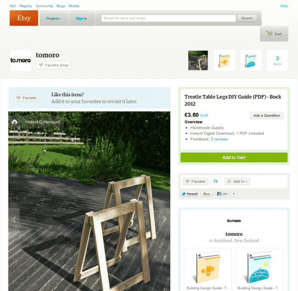 Etsy-Onlineshop von Tomoro