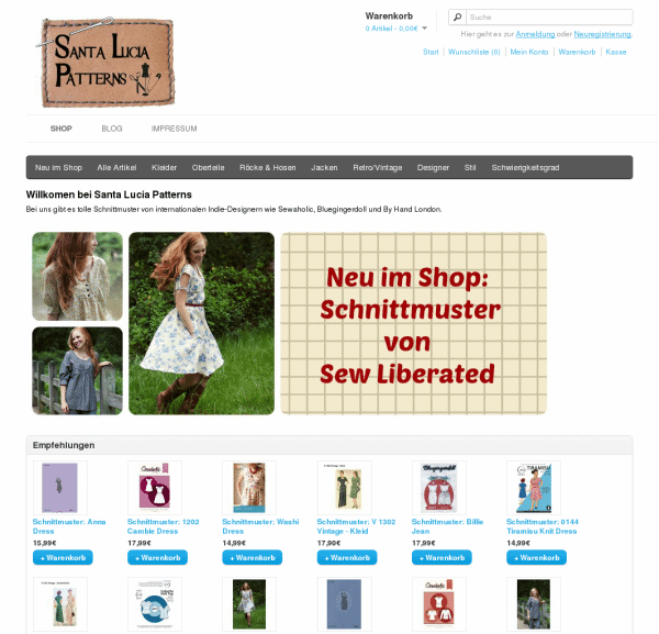 Santa Lucia Patterns - Shop für Indie-Schnittmuster