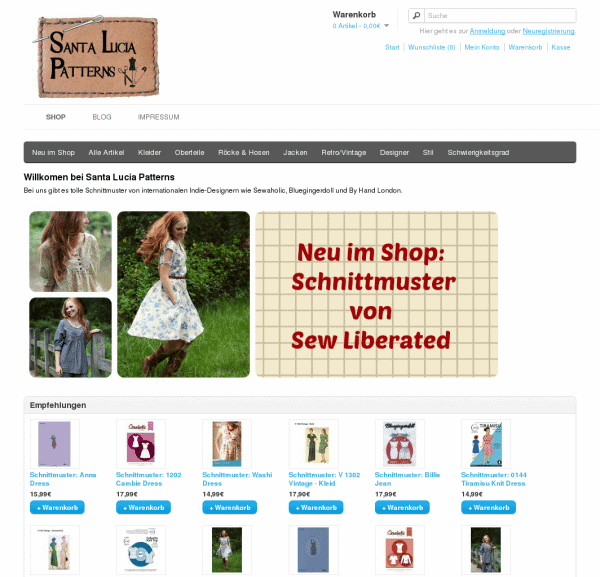 Santa Lucia Patterns – Shop für Indie-Schnittmuster