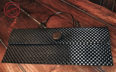 Tischset-Umschlag-Handtasche mit hübschem Griff und großem Knopf