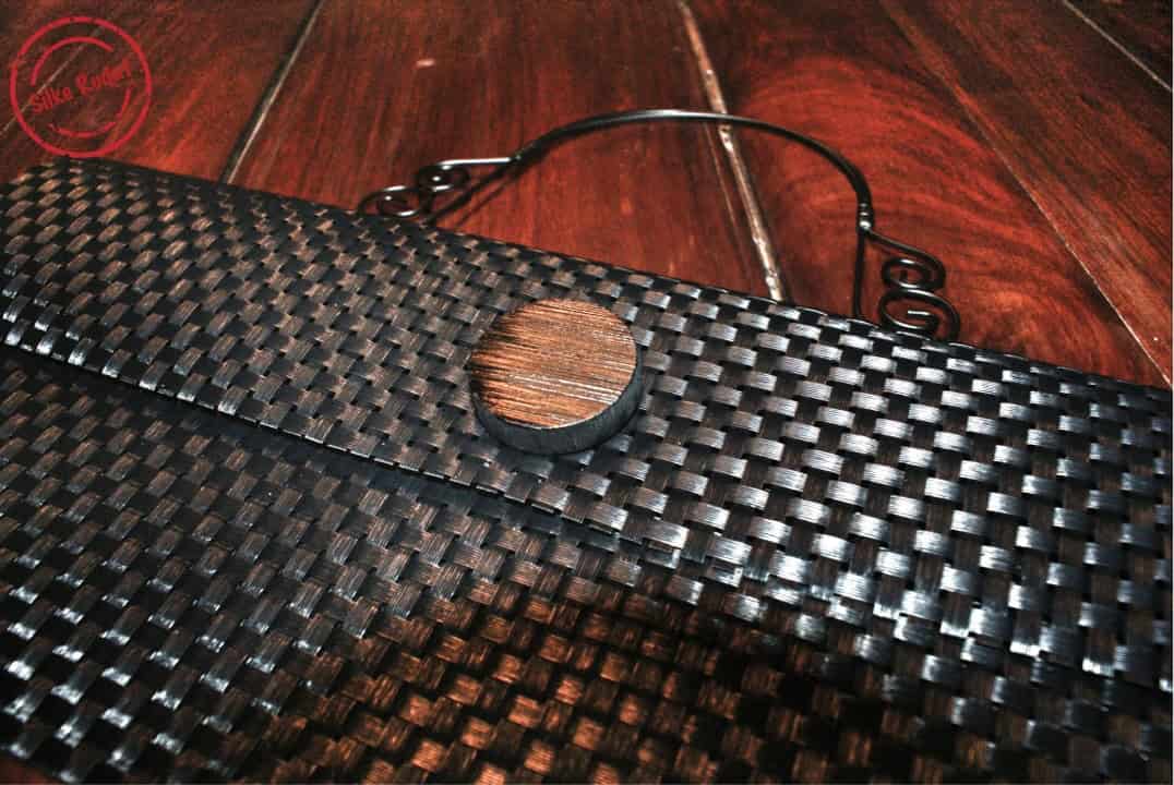 Tischset-Umschlag-Handtasche mit hübschem Griff und großem Knopf